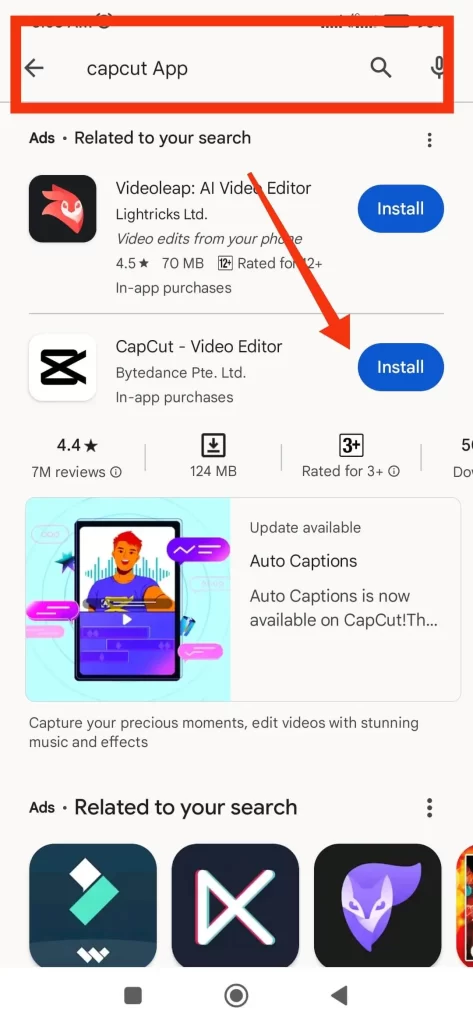 Search Capcut App