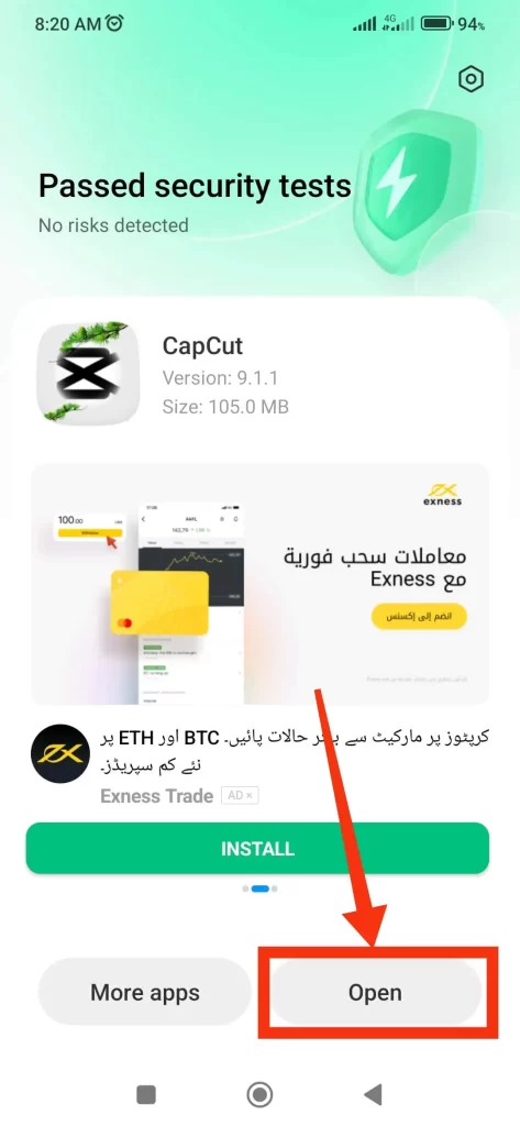 Open Capcut App